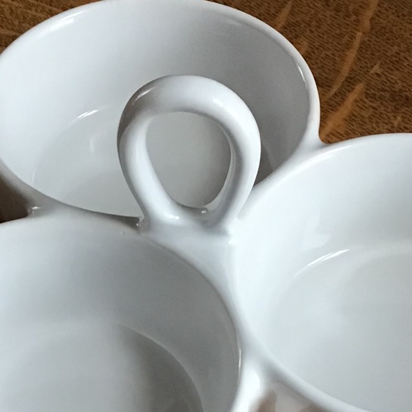 Crate & Barrel 3 Part Divided Serving Bowls Plate Tray Like New! - Picture 11 of 12
